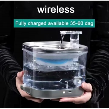 Rubeku Pet Water Fountain Wireless Clear 2L